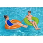 Bestway 76cm Frosted Neon Transparent Swimming Inflateable Tube Ring