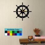 DYO Nautical Ship Wheel Round Acrylic Wall Clock