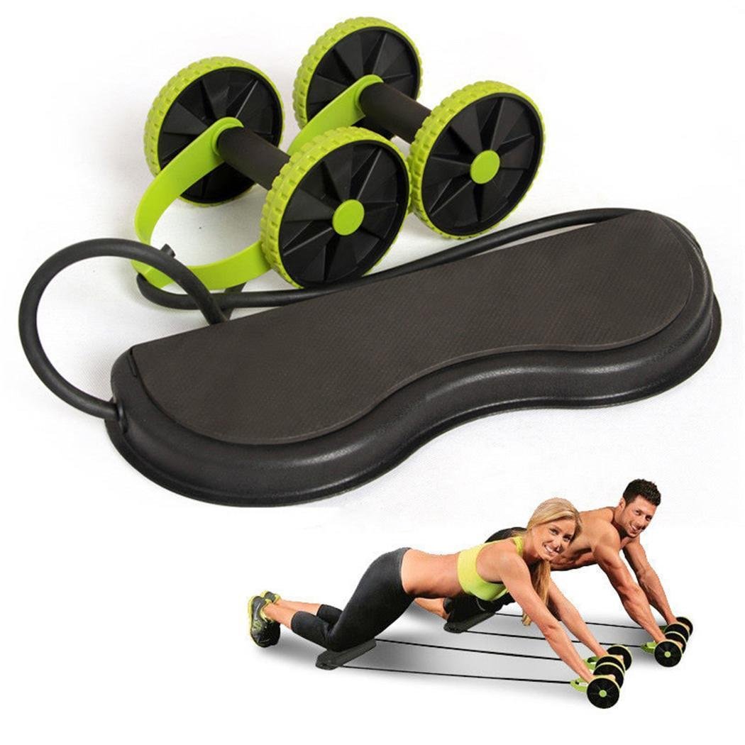 10b34556c666c00b3a72ef6423984e02.jpg Abdominal Wheels Roller Stretch Multi-Functional Resistance Pull Rope Abdominal Muscle Trainer Exercise - Image 1