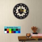 Custom Design DYO Elegant 14 Colors Saw Blade Round Shape Acrylic Wall Clock