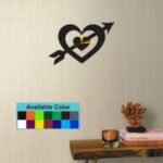Arrow Pierced Heart Wall Clock For Home Decor