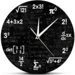 Mathematical Equations Clock, Acrylic Math Wall Clock