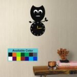 Creative Cartoon and Leaf Wall Clock, Acrylic Quartz Movement Home Decor