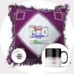 Design Your Own Customized Gift Combo (Maroon Cushion + Magic Mug + Key-chain)