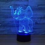 3D Transparent LED Elephant Night Lamp | Table Lamp For Home Decor