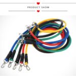 Pack Of 5 Fitness Gym Equipment Workout Elastic Resistance Bands Training For Exercise Pull Rope