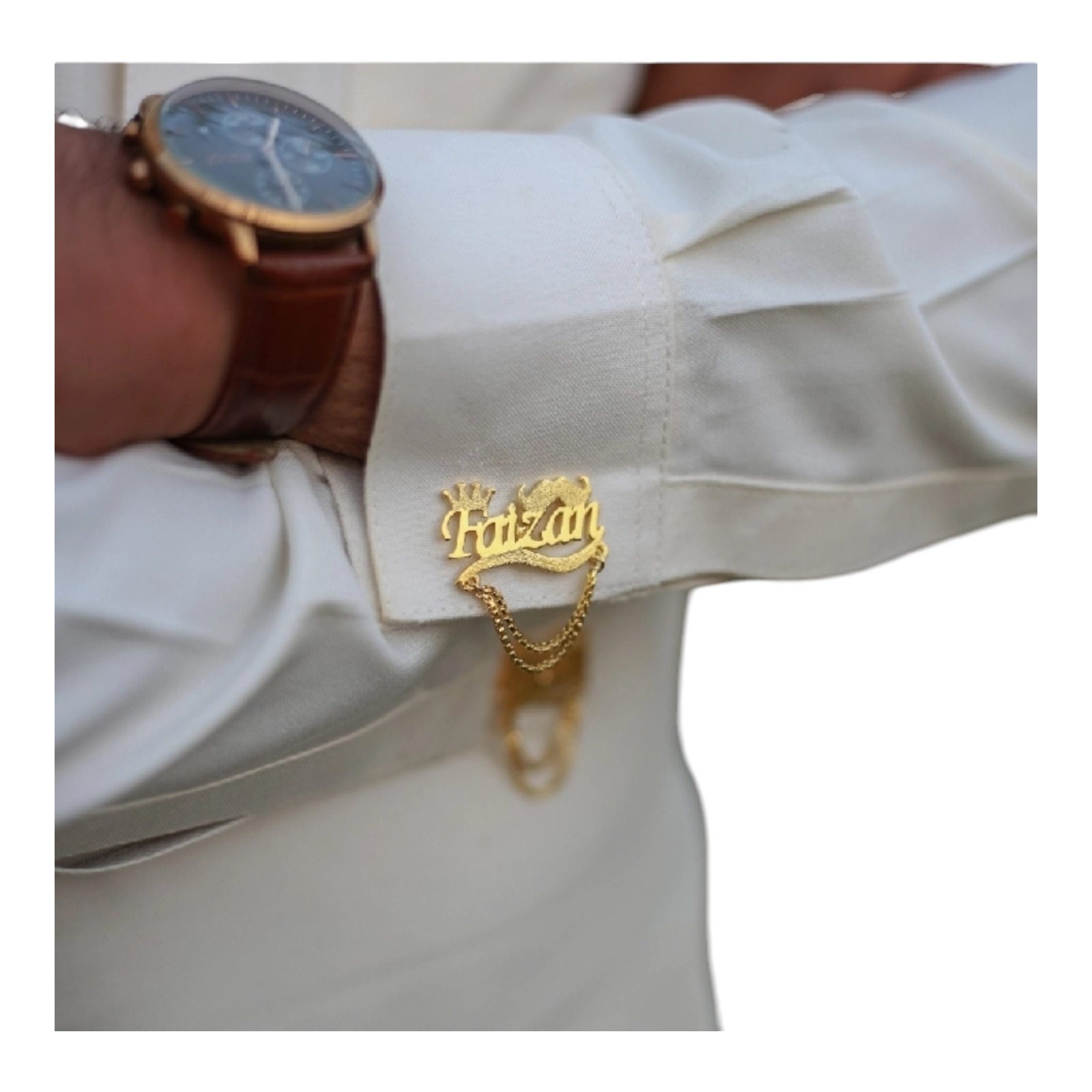 Scbfc9b70234046aca3e5a6f9a96ca1a8m.webp Customized Pair of Name Cufflinks - Image 1