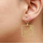 Customized Name Earrings | Personalized Earrings Gold Plated for Women