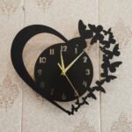 Butterfly Heart Wall Clock – Amazing Acrylic Wall Clock Design