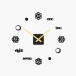 Hexagon Numbers DIY 3D Wall Clock