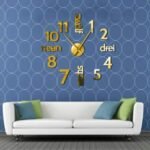 German Letters DIY 3D Acrylic Wall Clock