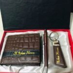 Name Printed Wallet Keychain And Pen – With Gift Box