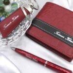 Name Printed Wallet Keychain And Pen – including Gift Box