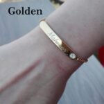 Personalized Your Own Bar Name Bracelet – Gold