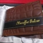 Customized Name Engraved Wallet With Gift Box – Brown