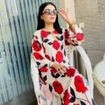 Digital printed long kurta set Good quality stitching Full suit overlock