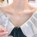 Double Heart Micro Zircon Necklac