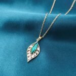 Leaf Zircon Necklace