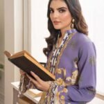 PURPLE AND OFF-WHITE ELEGANT FRONT AND BACK PRINTED SHIRT AND PRINTED FLAPPER 2 PEACE CORD SET