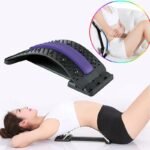 Back Massager Stretcher Spine Deck Pain Relief Chiropractic Lumbar Fitness Equipment