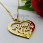Personalized Name Necklace – Single Heart