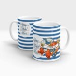 BLUE STRIPES SUMMER CUSTOM GIFT MUG