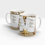 Sand and Sea Shells Personalized Photo Mug