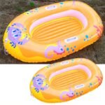 Water Sports Cartoon Boat Shaped Swimming Ring Inflatable Floating Bed